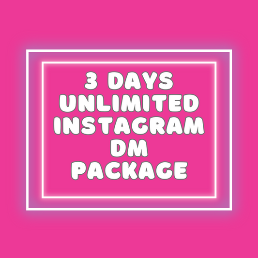 3 Days Unlimited Instagram DM 1:1 Coaching Package