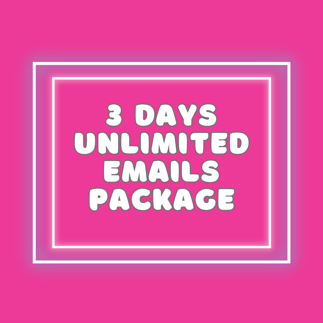 3 Days Unlimited Emails 1:1 Coaching Package