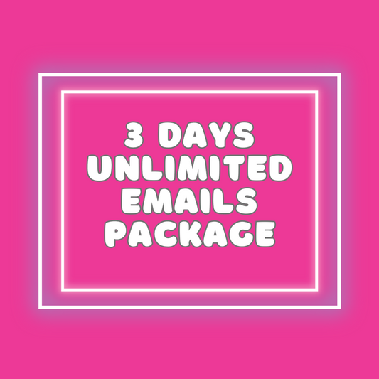 3 Days Unlimited Emails 1:1 Coaching Package